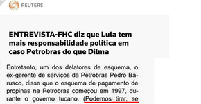 ‘Podemos tirar, se achar melhor’: erro da Reuters gera debate nas redes