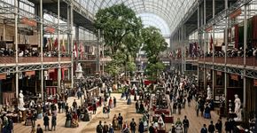 Um enorme palácio de vidro foi erguido para reunir invenções, e milhões de visitantes passaram por ele em poucos meses