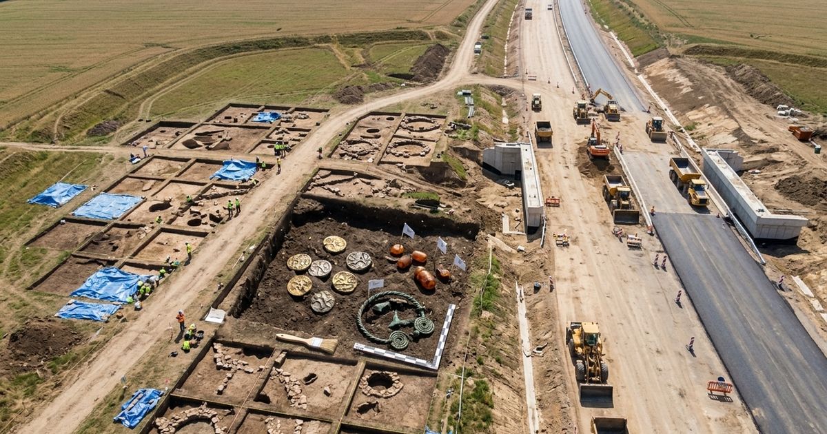 Trabalhadores da construção civil fizeram uma descoberta milionária sob uma rodovia: moedas de ouro e tesouros antigos