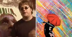 Artista com deficiência visual usa texturas para criar quadros