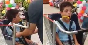 Mercado providencia carrinho adaptado para menino com deficiência