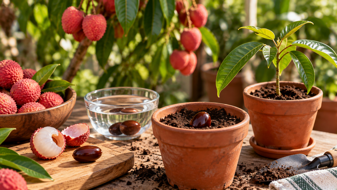 Saiba como escolher, preparar e plantar o caroço de lichia em vaso, além de conhecer as condições ideais de luz, rega, solo e desenvolvimento da muda.
