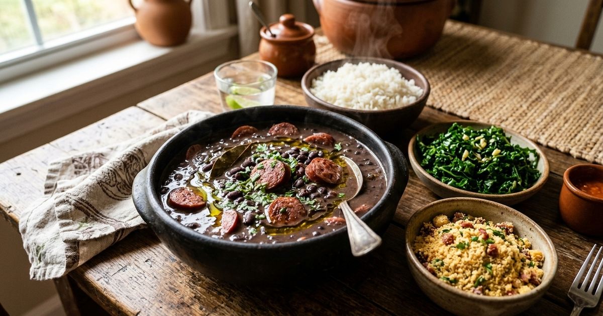 Os melhores chefs concordam: feijão preto não se faz apenas com água; é preciso adicionar linguiça defumada, folhas de louro e um fio de azeite no final