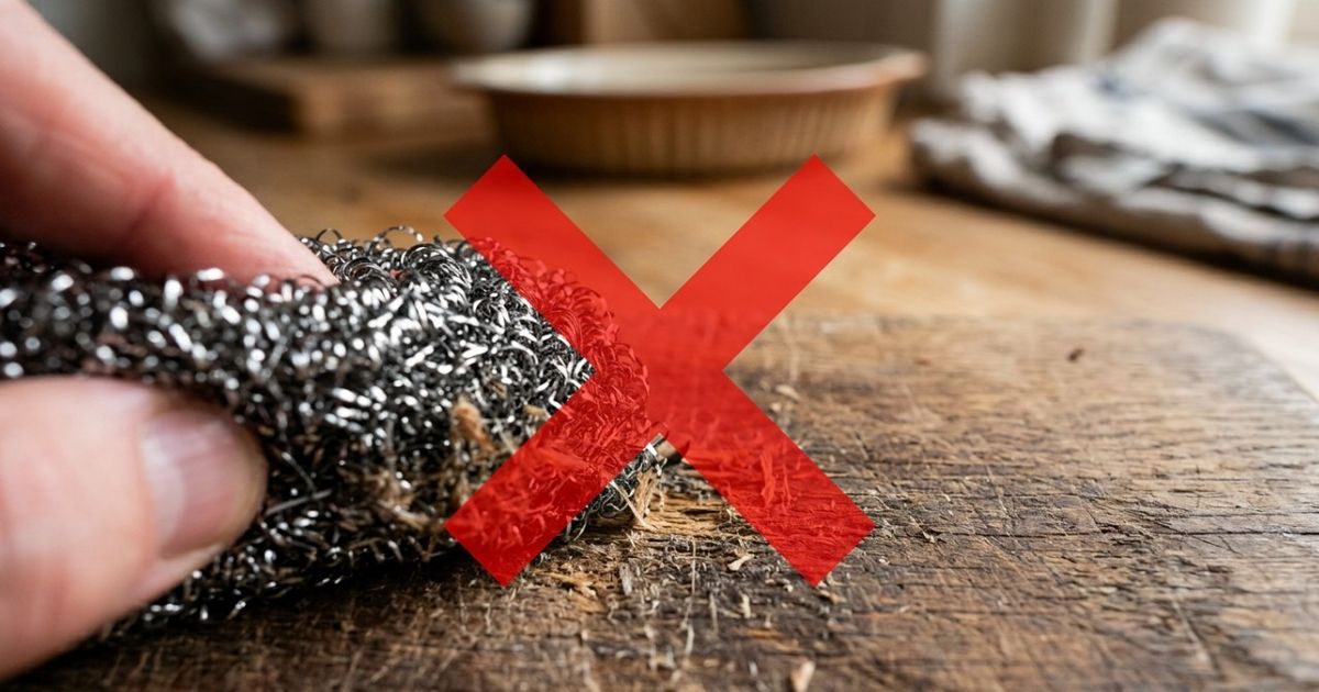 Muitos cozinheiros não entendem por que não se deve limpar a tábua de madeira com esponja de aço