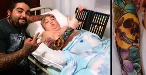 Tatuador atende a um dos últimos pedidos de menino com câncer
