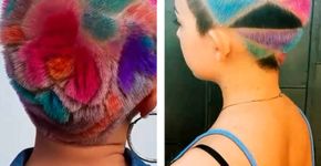 Estes cabelos raspados coloridos são obras de arte