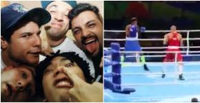 Torcida canta Mamonas para incentivar boxeador chamado Mina