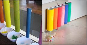 Tubo das cores: brinquedo Montessori para fazer em casa
