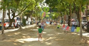 Cidade ganha ‘praia artificial’ durante o verão