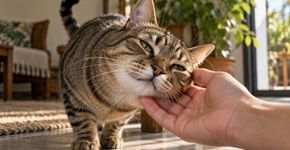 Gato que esfrega o rosto no tutor também está deixando sinais de cheiro usados na comunicação