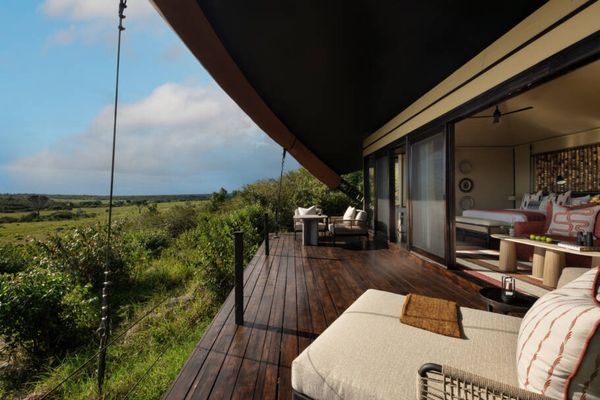 Interior de uma das tendas do Mahali Mzuri, que foram repaginadas