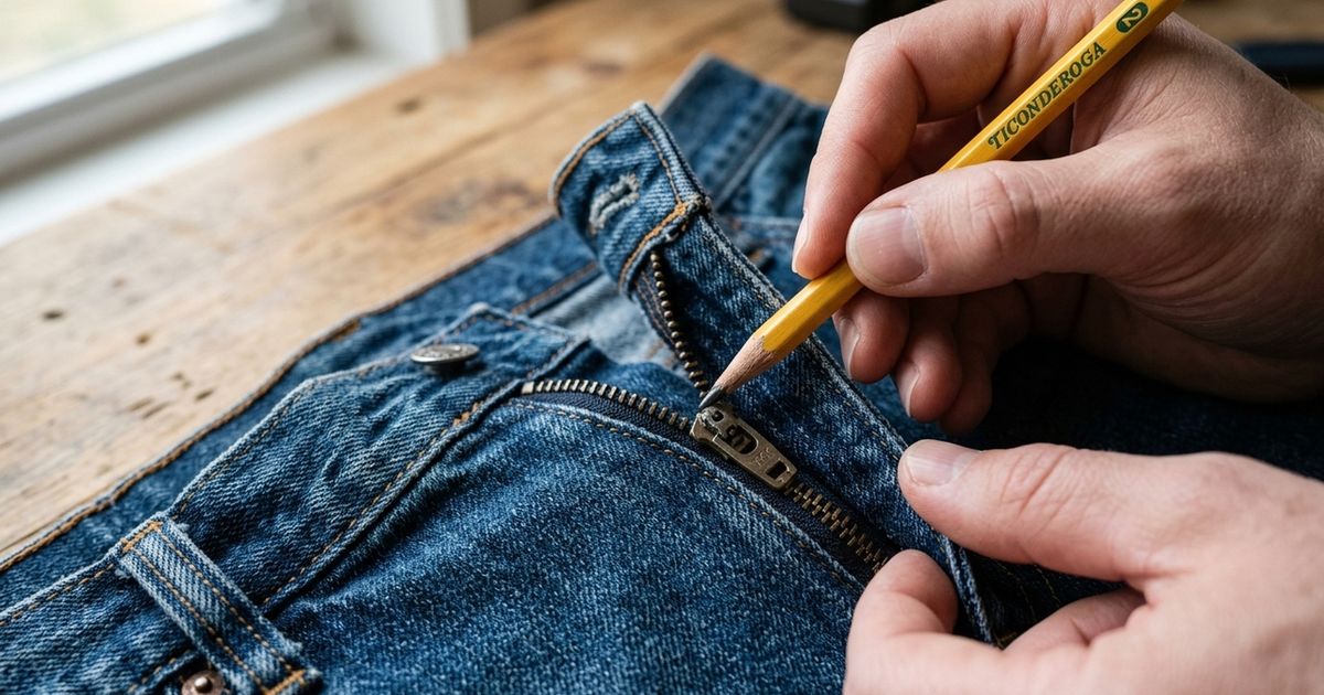 Como consertar um zíper travado em 3 segundos, faça ele deslizar fácil usando itens que você já tem em casa