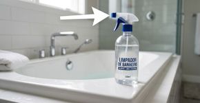 Banheira com manchas de água: esfregar ácido cítrico ajuda a dissolver o calcário e remover a sujeira incrustada sem detergente