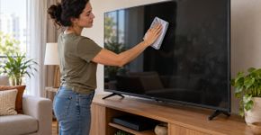 O truque simples para limpar a tela da sua TV e deixá-la com aparência de nova.