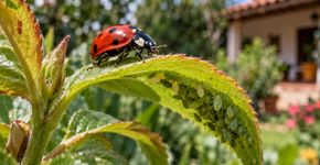Se joaninhas aparecem em plantas com folhas novas, vale olhar mais de perto: muitas espécies adultas e larvas estão ali atrás de pequenos insetos