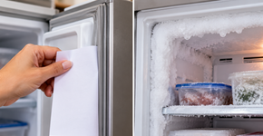 O excesso de gelo no freezer pode começar numa borracha que não veda direito, e uma folha de papel ajuda a localizar o trecho frouxo