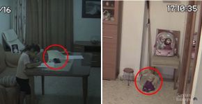 Câmeras flagram detalhes assustadores enquanto criança brincava