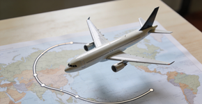 Por que os aviões não voam em linha reta no mapa