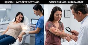 Clínica aumenta a intensidade do laser durante uma sessão de depilação, cliente sente fortes dores e depois aparecem queimaduras e manchas; um ajuste inadequado no equipamento pode terminar em tratamento médico e indenização