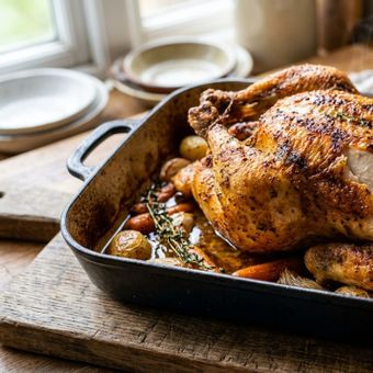 Featured mobile: Os cozinheiros concordam: “Para obter frango bem dourado, não aumente o fogo, mas sim seque bem a pele antes de assar”