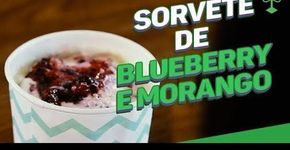 Como fazer sorvete caseiro de morango com blueberry  #CatracaLivreGastronomia