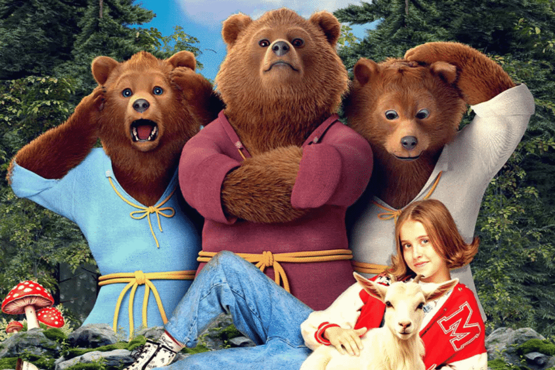 “Masha e os Ursos” acompanha uma menina que atravessa uma floresta perigosa ao lado de três ursos para tentar salvar o irmão de uma maldição (Imagem: Reprodução digital | A2 Filmes)