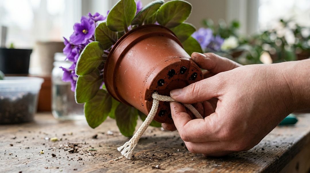 Evitar molhar as folhas aveludadas previne o surgimento de fungos e manchas.