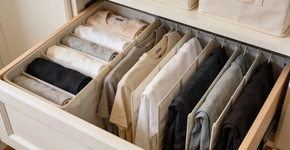 Closet organizado sem bagunça e com resultado de loja de luxo