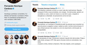 FHC faz campanha para Haddad sem declarar voto: ataca Bolsonaro