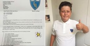 Menino autista recebe carta emocionante de professoras