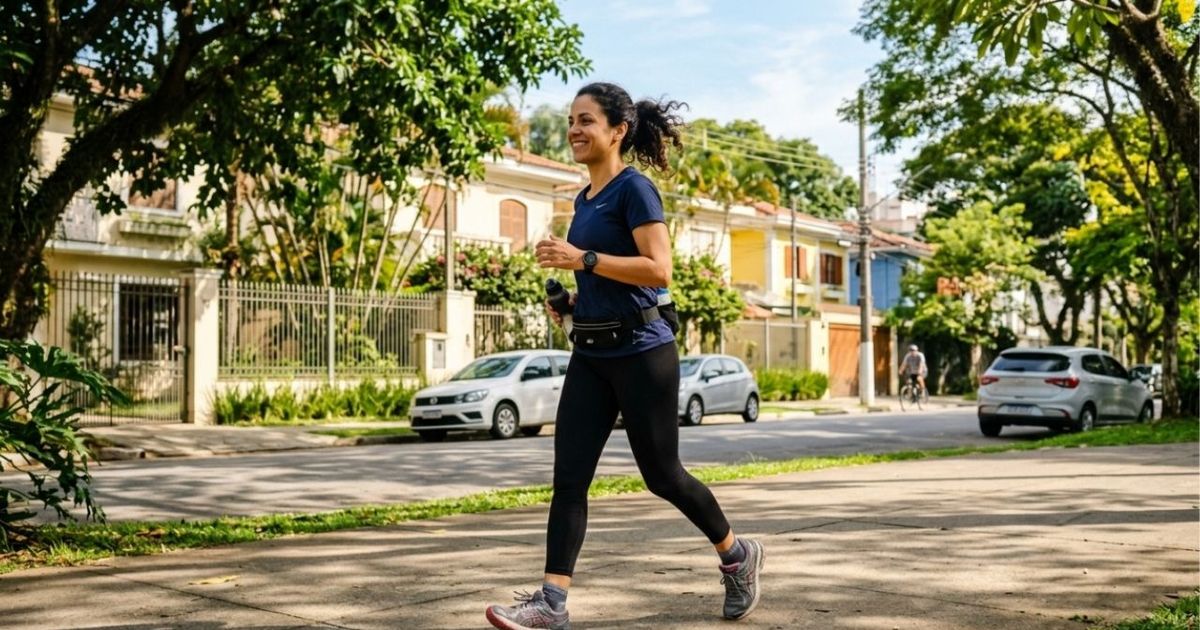 Sair para caminhar em vez de ir para academia é muito bom, mas só faz efeito se a caminhada durar no mínimo 30 minutos seguidos, sem interrupções e a uma velocidade constante de 5 km/h