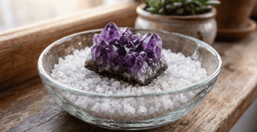 Para que serve aplicar sal grosso em pedras de ametista e como fazê-lo corretamente sem tirar o brilho natural do cristal