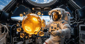 Astrounauta da CSA brinca com mel no espaço e mostra como o alimento funciona em gravidade zero