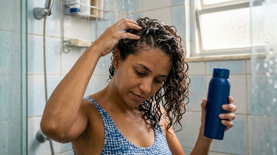 Caspa persistente, vermelhidão ou coceira podem exigir avaliação dermatológica.