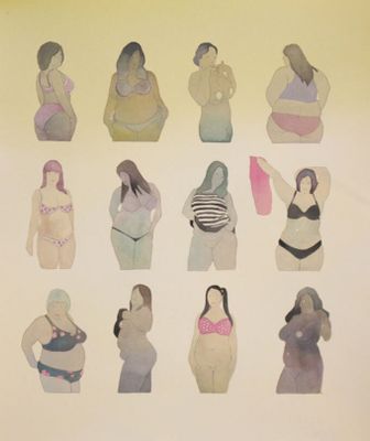 As ilustrações são inspiradas em imagens de sites pornôs (Divulgação/Dan Gluibizzi)