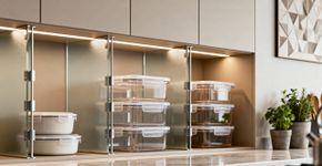 Diga adeus aos potes de Tupperware bagunçados na cozinha: A nova peça que organiza e decora ao mesmo tempo.