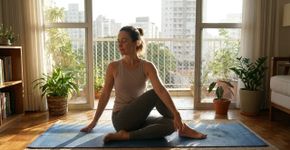 Alongar o corpo em casa em vez de fazer musculação ajuda muito, mas só vale a pena se cada posição for sustentada por no mínimo 30 segundos, a respiração for controlada e lenta durante todo o exercício e a sessão acontecer preferencialmente pela manhã em jejum