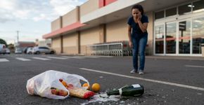 Cliente compra salgadinhos e uma garrafa de refrigerante em supermercado, sacola plástica se rompe no caminho para casa e a garrafa cai e explode, causando a perda da visão do olho direito; rede é condenada a pagar R$ 87,6 mil em reparações