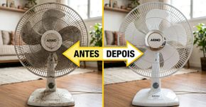Limpe o ventilador sem remover a grade, um método fácil que pode ser feito com utensílios de cozinha.