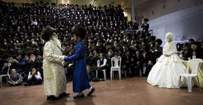 As fotos de um casamento judaico ultra ortodoxo em Israel