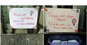 Meninas criam minidepósitos de absorventes na UFPE