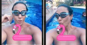 Grávida de gêmeas, Ivete Sangalo impressiona ao nadar 1.100m