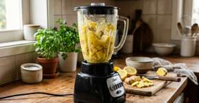 Liquidificar gengibre e limão: Uma mistura poderosa que tem uma grande função para limpar e desinfectar superfícies da cozinha