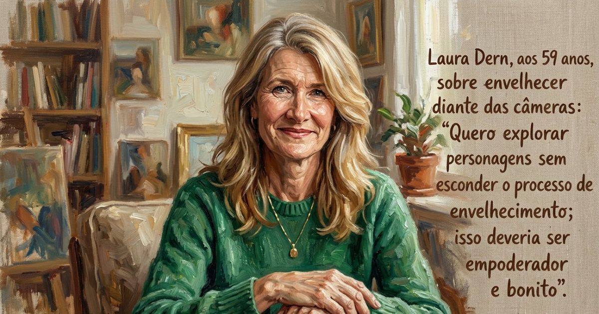 Laura Dern, aos 59 anos, sobre envelhecer diante das câmeras: “Quero explorar personagens sem esconder o processo de envelhecimento; isso deveria ser empoderador e bonito”