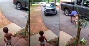 Menino vira hit após se despedir do pai durante 3 minutos