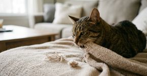 Seu gato mastiga cobertor, meia ou roupa? O hábito aparentemente fofo pode terminar numa obstrução intestinal