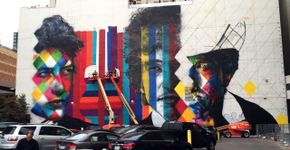Eduardo Kobra cria mural em homenagem a Bob Dylan nos EUA