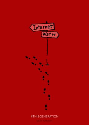 Em qual caminho você iria? 'Internet / água' (Reprodução/Ajit Johnson)