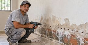 Um pedreiro revela como consertar uma parede úmida sem derrubar um tijolo
