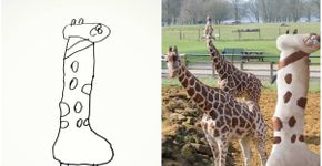 Pai transforma desenhos de filho de 6 anos em animais fantásticos